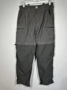 North Face Pants Womens Medium Gray Convertible Zip Off Hiking Nylon Stow Pocket - Picture 1 of 17
