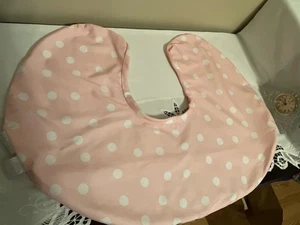 Boppy Pink White Polka Dot And Stripe Boppy Nursing Cover ~ EUC - Picture 1 of 5