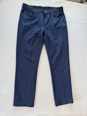 Pantalones Greg Norman Para Hombre 32x29 Azul Marino Rendimiento Golf Elastizados Pierna Recta Foto 1 de 4