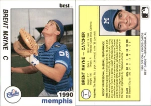 Brent Mayne 1990 Best Memphis Chicks #1 RC Card Memphis Chicks - Picture 1 of 1