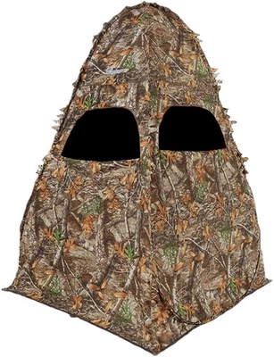 New Outhouse Lightweight Durable Hunting Spring Steel Mossy Oak Ground Blind - Image 1 of 4