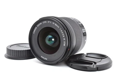 Lente zoom Canon EF-S 10-18 mm f/4,5-5,6 IS STM con tapas [Exc+++++] de JAPÓN #2977 Foto 1 de 4