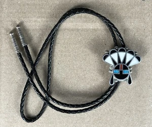 CORBATA BOLO VINTAGE ZUNI SUNFACE INCRUSTADA (no plateada, no turquesa.) - Imagen 1 de 5