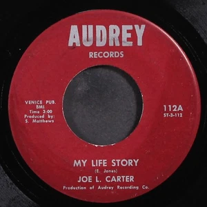 JOE L CARTER: my life story / don't cry baby AUDREY 7" Single 45 RPM - Picture 1 of 2