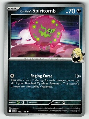 Cynthia's Spiritomb Destined Rivals Uncommon 129/182 - Image 1 of 2