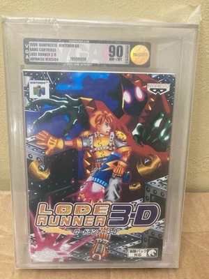Lode Runner 3-D JPN Nintendo 64 VGA 90 Archival Super Rare Gem 💎 - Image 1 of 2