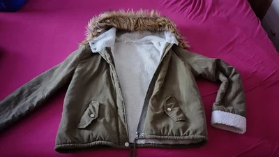 Winterjacke mit Teddyfutter Teddyfell Jacke Damen Mädchen Gr. M 38 - Bild 1 von 4