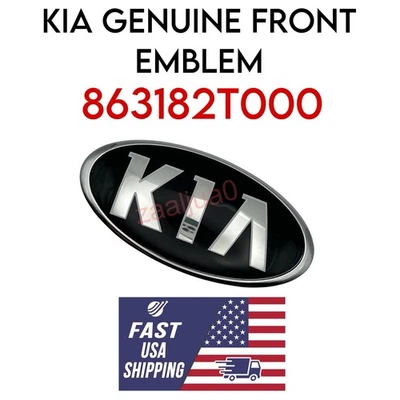 OEM Front Hood Logo Emblem 86318-2T000 for Kia Optima 2011-2020 /Forte 2017-2020 - Image 1 of 3