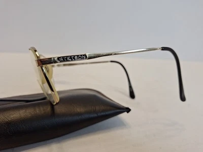 Vintage Stetson Zyloware 057 Gold Aviator Eyeglasses Frame Only 53-18-145 - Image 1 of 4