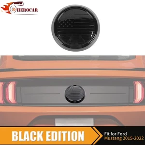 Black Rear Center Logo Emblem Ring Cover Decor for Ford Mustang 2015-22 Exterior - Picture 1 of 8