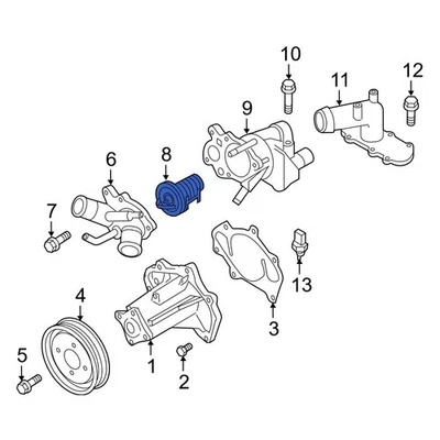 For Infiniti QX56 2004-2013 Infiniti 212001LA1A Engine Coolant Thermostat - Изображение 1 из 4