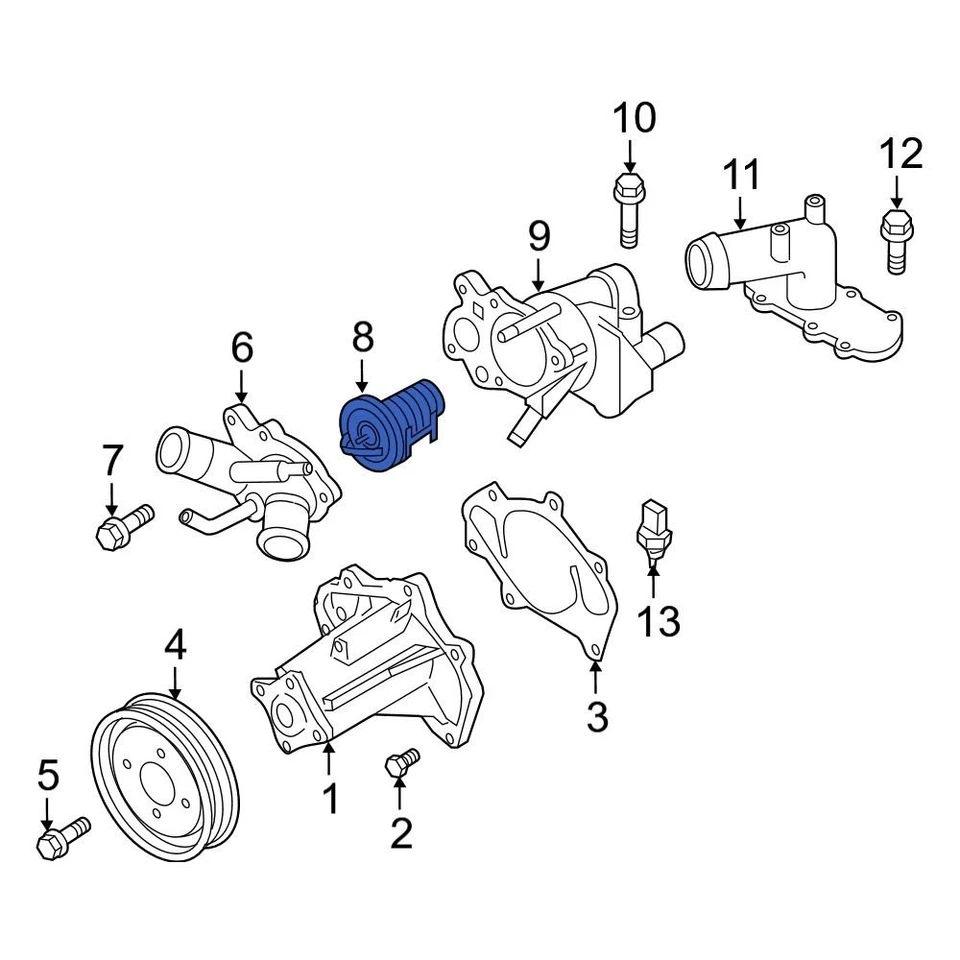For Infiniti QX56 2004-2013 Infiniti 212001LA1A Engine Coolant Thermostat Foto 1 de 4