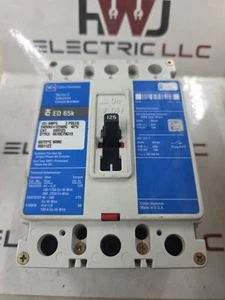 CUTLER-HAMMER ED3125 125A 3POLE 240V SERIES C INDUSTRIAL CIRCUIT BREAKER - Picture 1 of 4