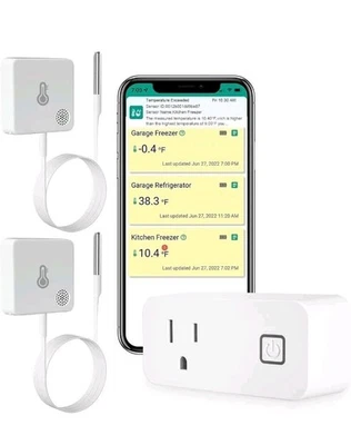 MOCREO Wifi Freezer Thermometer Alarm, Email Alert, App Notification, 2-Years Data Expo