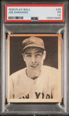 1939 Play Ball #26 Joe Dimaggio PSA 1.5 CREASE FREE + Sharp New Label - Image 1 of 2