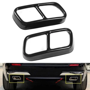 For BMW 7 Series F01 2009-2014 Pair Steel Exhaust Muffler Tail Pipe Cover Trim - Picture 1 of 7