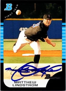 Matthew Lindstrom autographed baseball card (New York Mets) 2005 Bowman #180 - Picture 1 of 1