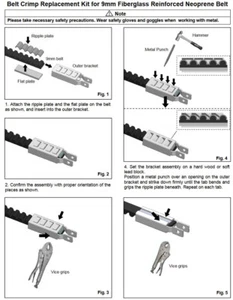 Guardian GU-0009 Belt Crimp Splice Kit 9mm Belt Garage Door Opener - Picture 1 of 1