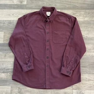 LL Bean Wicked Good Flannel Shirt Men’s Size XL Burgundy Houndstooth 298276 - Picture 1 of 9