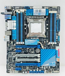 FOR PARTS - Asus P9X79 DELUXE ATX i7-3820 3.6GHz Quad Core  - FREE SHIPPING - Picture 1 of 16