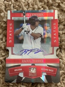 RAOUL TORREZ 2010 DONRUSS ELITE EXTRA EDITION STATUS #43 AUTO #/50