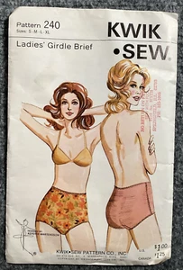Uncut Kwik Sew Girdle Brief 240 S M L XL Pattern Misses Lingerie vintage sewing - Picture 1 of 4
