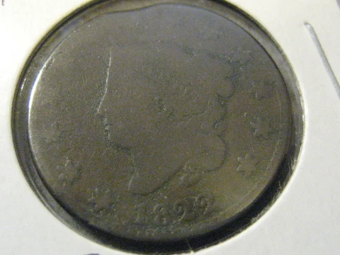 1822 Coronet Large Cent Clip Error Cover
