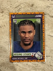 ADONAI MITCHELL 2024 Score-A-Treat RC Rookie Rising Stars Orange Pumpkins #1 - Picture 1 of 2
