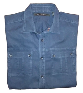 Sean John Herren Kurzarm Button Down Hemd Navy Blau Größe 2XL - Bild 1 von 3