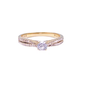 18ct Yellow Gold Natural Diamond Fancy Pave Engagement Ring 0.63ct Certified - Picture 1 of 8