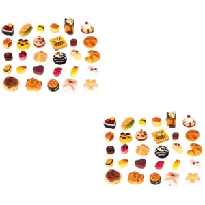 2 zestawy symulowanych zabawek spożywczych mini deser model miniaturowy udawaj zabawę - Zdjęcie 1 z 12