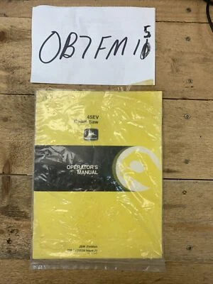 РУКОВОДСТВО ОПЕРАТОРА JOHN DEERE 45EV ЦЕПНАЯ ПИЛА OM-TY20534 НОВЫЙ В УПАКОВКЕ - Изображение 1 из 4