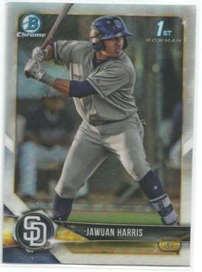 Jawuan Harris San Diego Padres 2018 Bowman Chrome Draft 1st Bowman Refractor