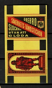 Matchbox Label Labels Very Old Vignets Sweden Slockna Utan Att Glöda Tändstickor - Picture 1 of 1