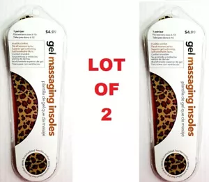 Lote de 2 Plantillas de Gel de Masaje Leopardo Cojín Para el Dolor Talón Confort Zapatos Mujeres Pies - Imagen 1 de 5