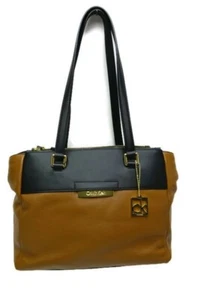 Calvin Klein Schultertasche Damen braun schwarz Leder - Bild 1 von 6