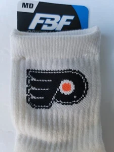Philadelphia Flyers Medium Pair of Socks New White Licensed  - Picture 1 of 6