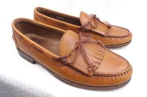 Allen Edmonds Shoes Mens Size 12 D Everson Boat Brown Leather Tasseled - Picture 1 of 11