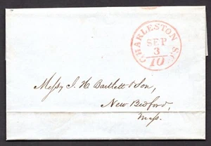 US 1849 FOLDED LETTER "OUR CITY BEING LIGHTED WITH ESPECIALLY GOOD WHALE OIL" - Picture 1 of 3