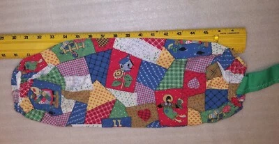 Soporte/dispensador de bolsas de supermercado de plástico de tela hecha a mano patchwork pajareras  Foto 1 de 4