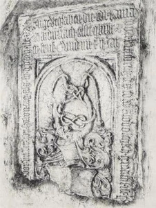 ÖSTERREICH - Alter Grabstein - Paul Geissler Radierung um 1944 - handsigniert - Picture 1 of 3