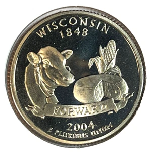 2004 S WISCONSIN PROOF STATE QUARTER NOT SILVER H508 FREE SHIPPING!!! - Picture 1 of 2