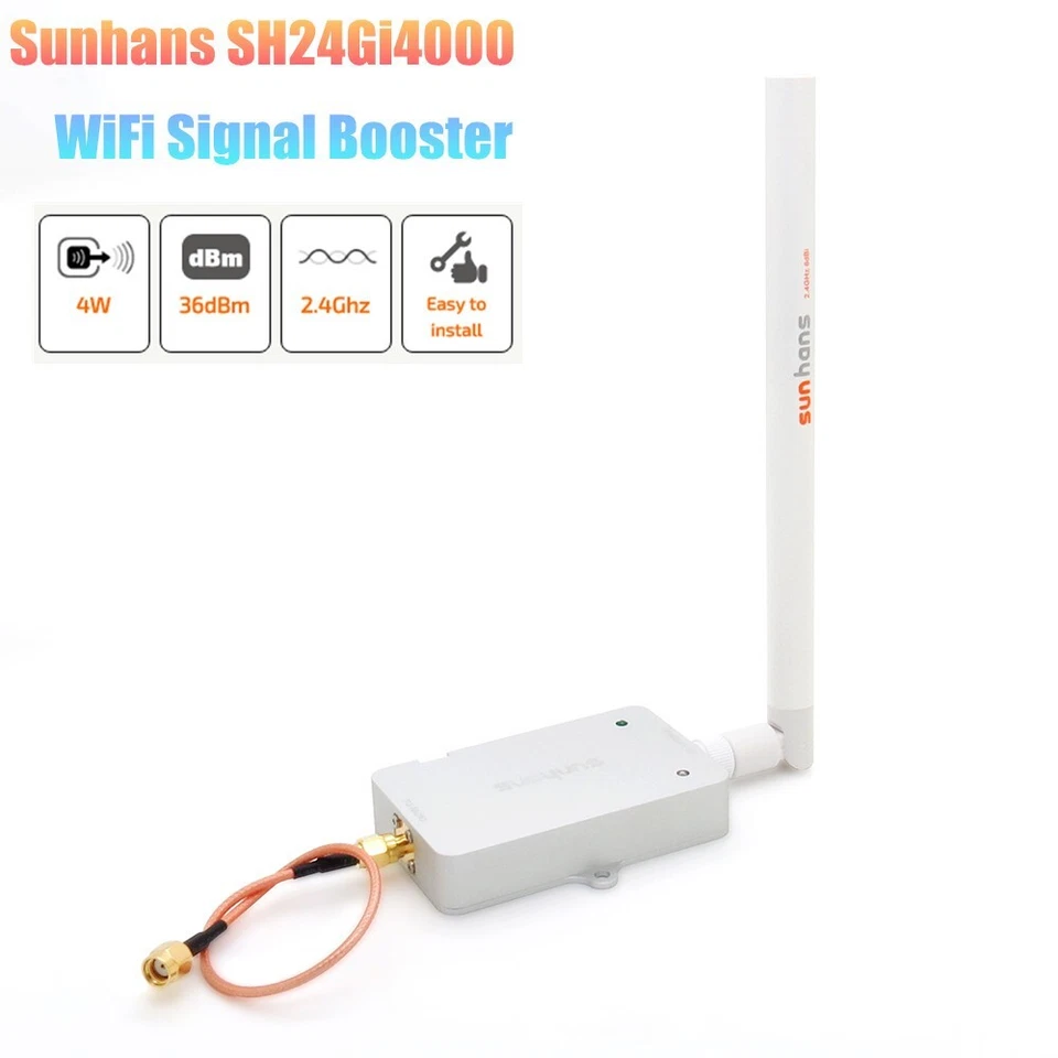 Upgrade Sunhans Booster 2.4g 4000mw Indoor WiFi Signal Amplifier