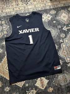 NCAA Big East Xavier Nike Basketball Jersey #1 Black Size XL Dri-Fit - Picture 1 of 6