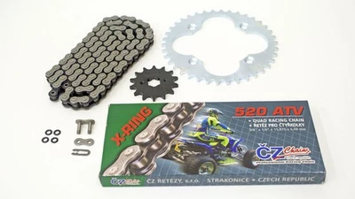 Cadena de anillo y piñón plateado 90-1992 Honda FourTrax TRX 250X CZ ATV X 12/38 86L Foto 1 de 4