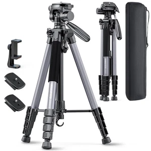74"-Camera-Tripod, Professional Aluminum Tripod/Leg Stand Mirrorless Camera/D... - Picture 1 of 6