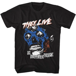 They Live No Independent Thought schwarzes Filmshirt - Bild 1 von 3