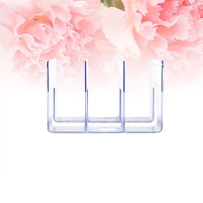  3 Grid Scaffale Libreria Bookends Trasparenti Organizzatore Del Libro - Immagine 1 di 4