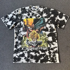 Vintage Dragonball Z Mens TShirt Size XL Tie Dye Black White Tee Pimpo Worldwide - Picture 1 of 8