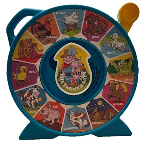 Vintage Mattel See 'N Say and the Farmer Says Animal Sounds Toy Blue 1989 WORKS - Picture 1 of 5